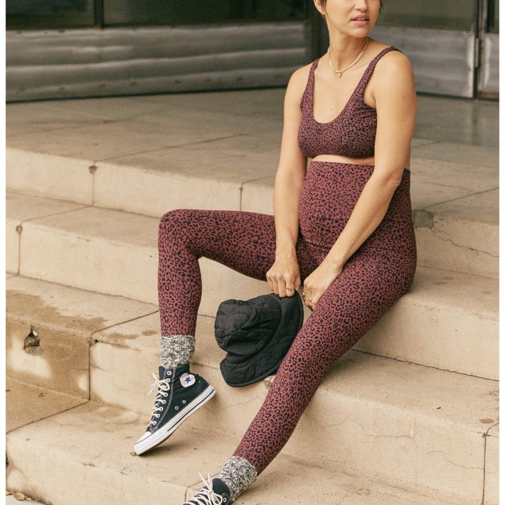 Hatch The Ultimate Before, During, After Legging - S - Mocha Leopard